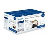 Philips Water Cartouches filtrantes de rechange Filtration avancée, paquet de 3, compatibles Brita, réduisent les MICROPLASTIQUES, le CHLORE, le CALCAIRE, les MÉTAUX LOURDS