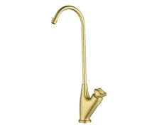Filter Water Tap, Kitchen Sink Faucet Single Lever 360° Rotat,Brushed Gold