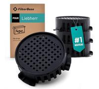 FilterBase® Filtre à charbon actif 4 pièces adapté à Liebherr 9096342, 9881116, 7440006, 9882304 et Miele 10806820 Réfrigérateur Filtre