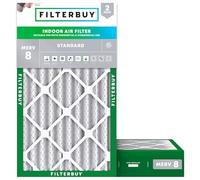 FilterBuy Filtre à air MERV 8 plissé pour four AC 11,25 x 23,25 x 4 - Argenté