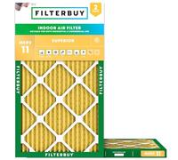 FilterBuy Lot de 2 filtres à air comprimés MERV 11, 15 x 30 x 1, dorés