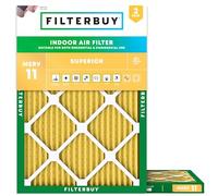 FilterBuy Lot de 2 filtres à air comprimés Merv 11, 25 x 32 x 1, dorés