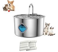 Filtered Water Bowl for Dogs-3.2l Water Bowl Stainless Steel Easy to Clean, Watering Systems Quadruple Purification, Suitable for Dogs/Cats
