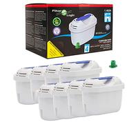 FilterLogic FL402H | Lot de 8 - Cartouche Filtrante compatible avec Brita Maxtra+ Plus Filtre à Eau pour Carafe fill&Enjoy Marella Style Flow Elemaris Fun - Tassimo Machines Cafetière