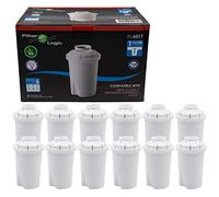 FilterLogic FL601T | 12x Cartouche filtrante compatible avec Brita Classic | Filtre à eau pour Brita Classic carafe; pour BWT Anna; pour Laica Multi-Flux Classic; pour Tefal; pour Aquaphor B100-15