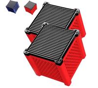 Filternatur Horse Water Trough Filter, Stock Tank Pool Filter with Activated Carbon and Filters Cotton, for Aquarium, Ponds, Fish Tank, Water Tanks, Waters Purification (Red*2)