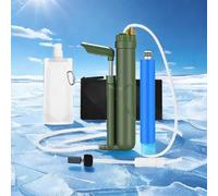 Filterwell-Pompe à main portable, filtre à eau RO, supporter ficateur de barrage, kit de survie d'urgence en plein air pour la randonnée, le camping, les voyages, l'osmose RO Replacement