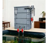 Filtration d'aquarium, boîte de Filtration pour Cycle d'eau Externe, Purification, Accessoires Filtration pour Aquariums et Petits bassins à Poissons (Pompe et média filtrant Inclus)(Large)