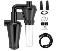 Filtration double et collecteur de poussière cyclonique pour le travail du bois DIY avec turbocompresseur de 50 mm/2'' en filtre pour atelier de vide avec bride (Filtration complète (double))