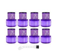 Filtre 2-8PC Avec Brosse, Compatible For Dyson, V11 Animal V11 Torque Drive V15 Detect Aspirateur Nettoyage Cyclone Filtre Arrière Pièce De Rechange(8pc)