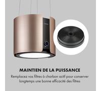 Filtre à àcharbon actif hotte aspirante Skyfall Smart 17,5x3,5 cm (ØxH) noir