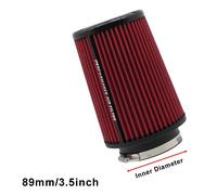 Filtre À Air À Haut Débit 3 ""3.5 4"",Entrée Universelle D'air Froid Pour Moteur De Voiture De Course Sportive 76mm 89mm 101mm - Type 89mm-Red