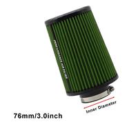 Filtre À Air À Haut Débit 3 ""3.5 4"",Entrée Universelle D'air Froid Pour Moteur De Voiture De Course Sportive 76mm 89mm 101mm - Type 76mm-Green