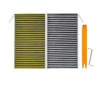 Filtre à air au charbon actif compatible avec la cartouche de filtre à air d'habitacle Tesla Model 3 Y. Outil de correspondance. Filtre d'habitacle