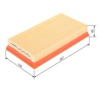 Filtre à air BOSCH pour FORD FOCUS I (DAW, DBW) 1.4 16V 1 457 433 686