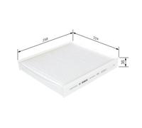 Filtre à air cabine BOSCH AUDI A1 (8X1, 8XK) 1.0 TFSI 1 987 435 002