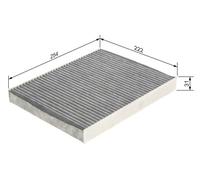 Filtre à air cabine BOSCH AUDI A1 Sportback (GBA) 25 TFSI 1 987 435 596