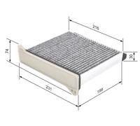Filtre à air cabine BOSCH MITSUBISHI GRANDIS (NA_W) 2.4 MIVEC (NA4W) 1 987 43...