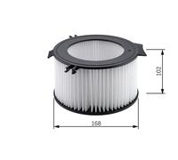 Filtre à air cabine BOSCH VW TRANSPORTER T4 Autobuss (70B, 70C, 7DB, 7DK, 70J...