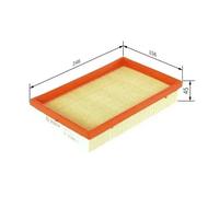 Filtre à air Cartouche filtrante 1 457 433 153 BOSCH pour SUZUKI OPEL