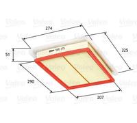 Filtre à air Cartouche filtrante 585175 VALEO pour OPEL CORSA C COMBO Tour