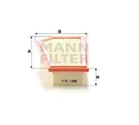 MANN-FILTER C 3210 Filtre à air - pour Véhicule de tourisme + utilitaires