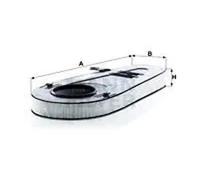 Filtre à air Cartouche filtrante C 51 001 MANN-FILTER pour BMW 7 5 5 Touring