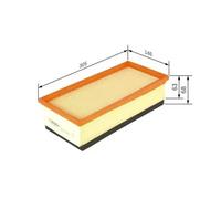 Filtre à air Cartouche filtrante F 026 400 121 BOSCH pour TOYOTA AVENSIS