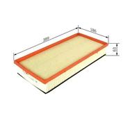 Bosch S0182 Filtre à Air Automobile - Sépare les Particules de l'Air d'Admission, Résiste à l'Humidité et à la Tension