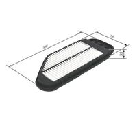 Filtre à air Cartouche filtrante F 026 400 349 BOSCH pour CHEVROLET SPARK