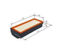 Filtre à air Cartouche filtrante F 026 400 409 BOSCH pour BMW 6 Décapotable 7 X5