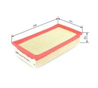 Filtre à air Cartouche filtrante F 026 400 433 BOSCH pour CITROËN TOYOTA PEUGEOT