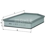 Filtre à air Cartouche filtrante LX 1591/9 MAHLE pour VOLVO XC60 I SUV XC70 II