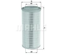 Filtre à air Cartouche filtrante LX 1595 MAHLE pour AUDI A2