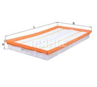 Filtre à air Cartouche filtrante LX 2037 MAHLE pour MERCEDES-BENZ VIANO