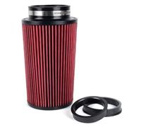 Filtre à air conique universel 76 mm 89 mm 101 mm haute performance d'admission d'air rond conique pour voiture de sport de course 3 tailles en une (rouge)