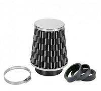 Filtre À Air Cornet Kit D'Admission Direct Dynamique Sport Carbone Montage Universel 3 Bagues de Montage 60/65/70mm Pour Plusieurs Modeles