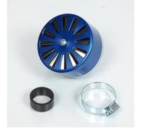 Filtre À Air Cornet Replay Métal Bleu Pour Moto Scooter Emboitement Carburateur 28/32