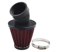 Filtre à air coudé à 45 degrés pour moto avec embout d'entrée de 48 mm pour scooter et VTT, construction en acier inoxydable rouge