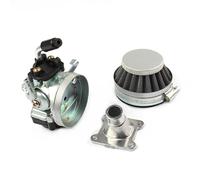 Filtre À Air De Carburateur De 19mm pour 37cc Refroidi À l'eau 2 Temps 47cc 49cc Mini Vélo De Poche De Saleté ATV Quad Motocross Carburateur Tuning Filtre(Argent)