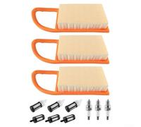 Filtre à air de rechange et kit d'entretien pour souffleurs BR500 BR550 BR600, avec pièces de service de carburant et étincelle, pour une efficacité constante du moteur