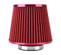 Filtre À Air De Remplacement Filtres À Air Voiture 76MM 3 Pouces Kit D'induction Accessoires Universels Voiture Filtre D'admission D'air Froid À Haut Débit(Red)