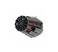 Filtre a air e5 box carbone brillant mousse rouge fixation coude 45° diam 35-28