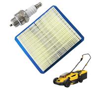 Filtre à air et Bougie d'allumage pour tondeuses à Gazon Briggs & Stratton Quantum 625 650 675 - Remplace 491588 399959 491588S Wolf 2058411, Champion RJ19LM / NGK B2LM
