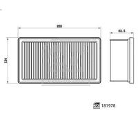 Filtre à air FEBI 181978 pour RENAULT CAPTUR I (J5_, H5_) 1.3 2018-2019