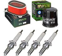 Filtre à air, filtre à huile, bougies d'allumage pour XRV 750 Africa Twin année de construction 1993-2003 - Kit de service à double allumage