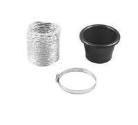 Filtre À Air Flexible Grille D'admission Pour Pare-choc Avant Voiture Kit Tuyaux D'entrée Système D'injection Entonnoir Turbine Motif Universel Capot Reniflard(Intake-tube round)