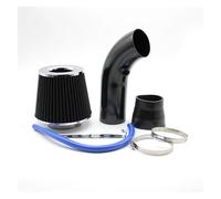 Filtre À Air Flexible Système D'admission D'air Froid Universel Course Kit D'induction Turbo Conique Avec Filtre Haute Capot Reniflard(Black kit)