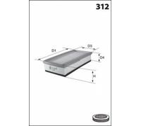 Filtre À Air Gamme Premium - Citroen Bx Break 16 03/1986-12/1994