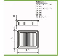 Filtre A Air Green Pour Bmw X3 F25 De 2014 A 2017 18d-150cv-36923705
